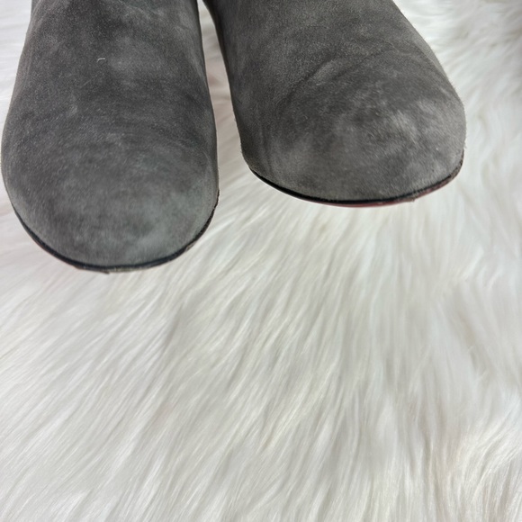 Christian Louboutin Gray Suede Boots Sz 38 - Picture 3 of 15